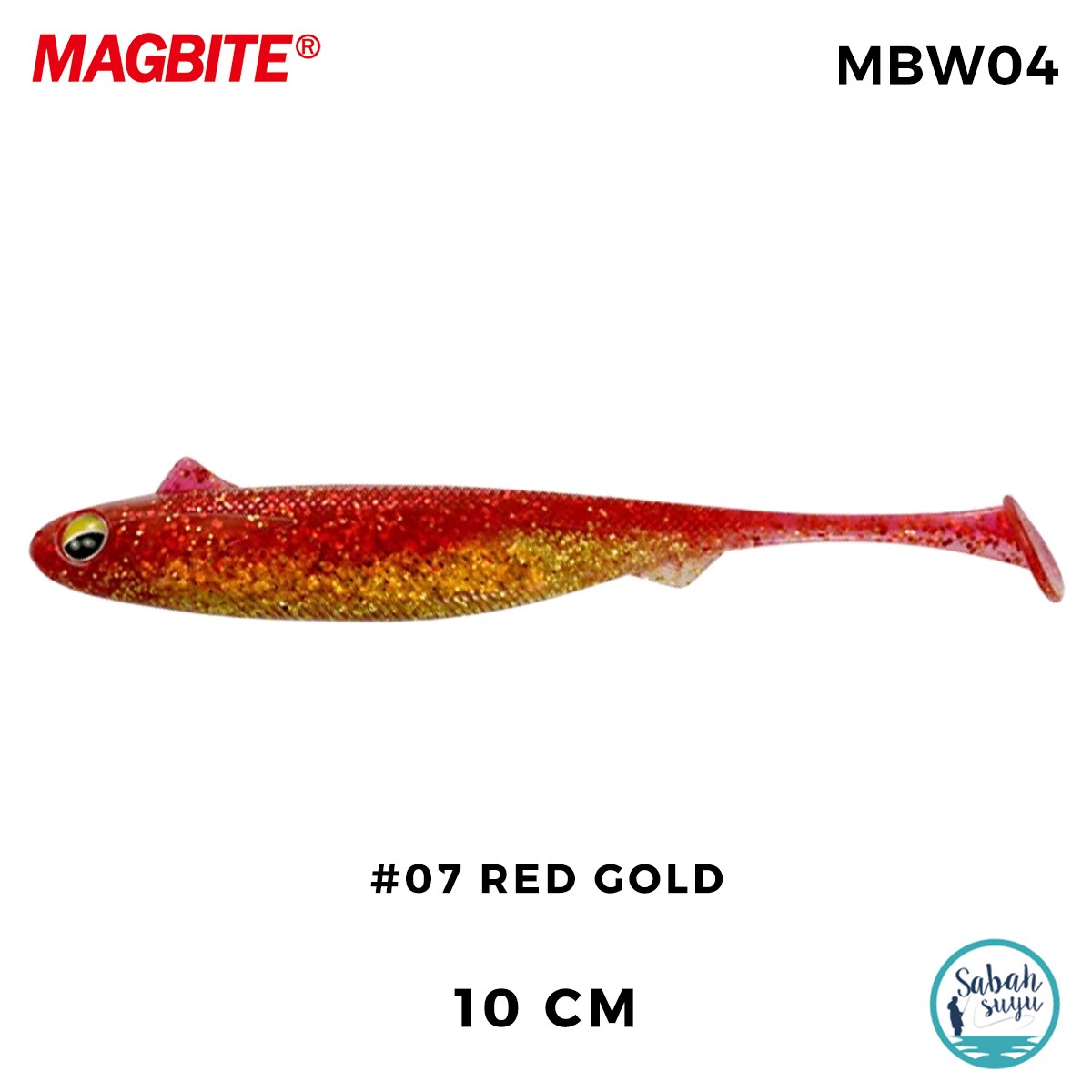 Magbite Snatch Bite Shad 10cm #07 Red Gold Silikon Balık (5 Adet)