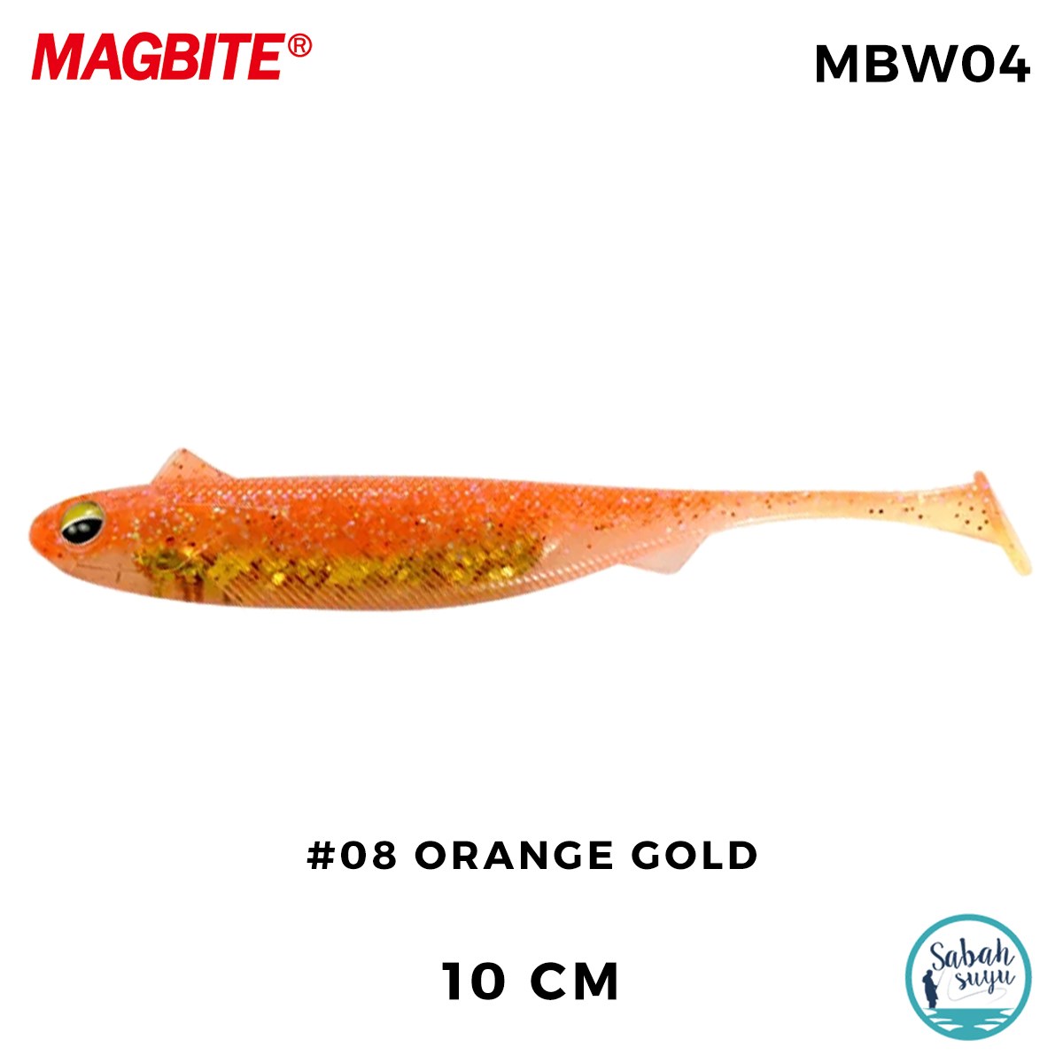 Magbite Snatch Bite Shad 10cm #08 Orange Gold Silikon Balık (5 Adet)