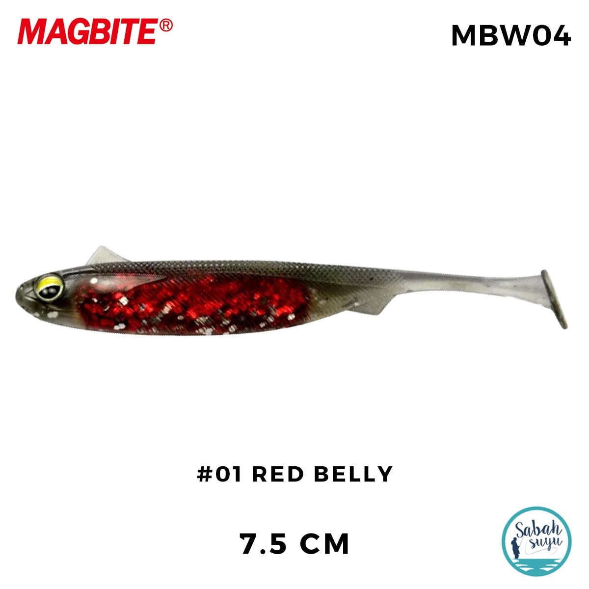 Magbite Snatch Bite Shad 7.5cm #01 Red Belly Silikon Balık (5 Adet)