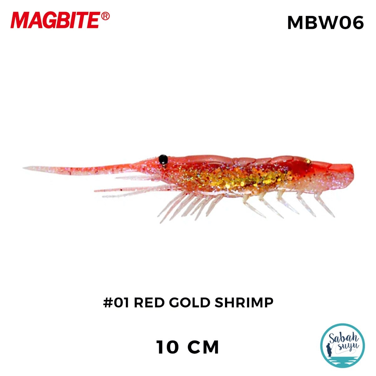 Magbite Snatch Bite Shrimp 10cm #01 Red Gold Shrimp (4 Adet)