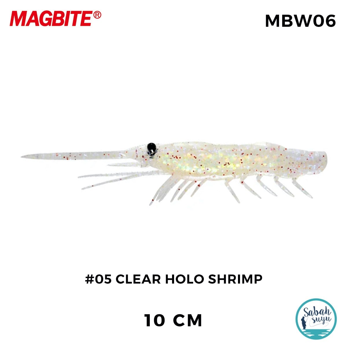 Magbite Snatch Bite Shrimp 10cm #05 Clear Holo Shrimp (4 Adet)