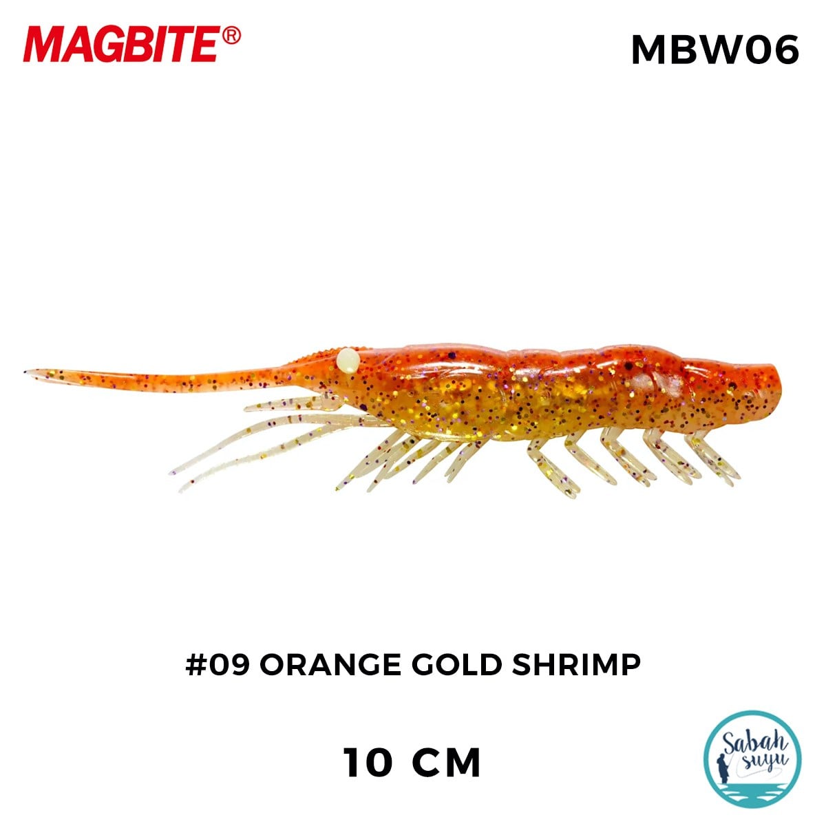 Magbite Snatch Bite Shrimp 10cm #09 Orange Gold Shrimp (4 Adet)