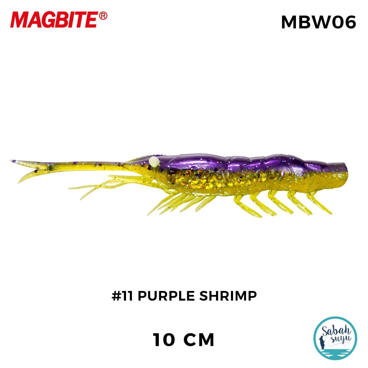 Magbite Snatch Bite Shrimp 10cm #11 Purple Shrimp (4 Adet)
