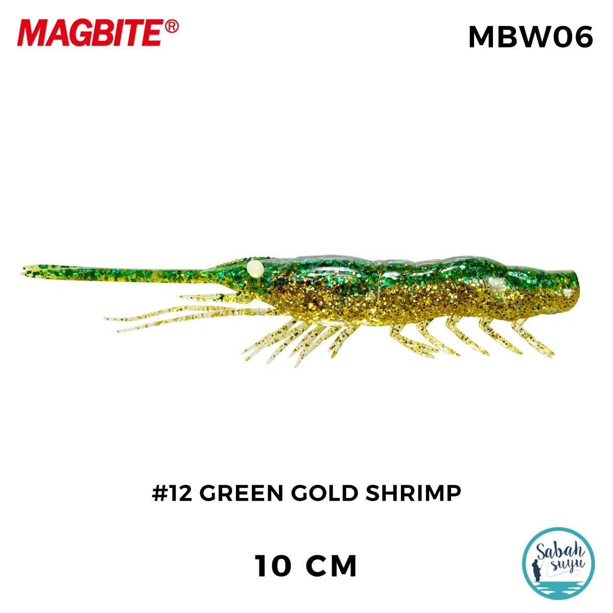 Magbite Snatch Bite Shrimp 10cm #12 Green Gold Shrimp (4 Adet)