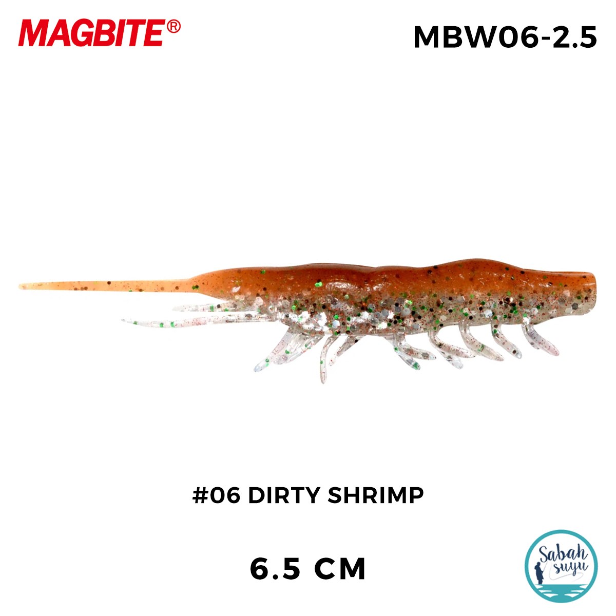 Magbite Snatch Bite Shrimp 6.5cm #06 Dirty Shrimp (6 Adet)