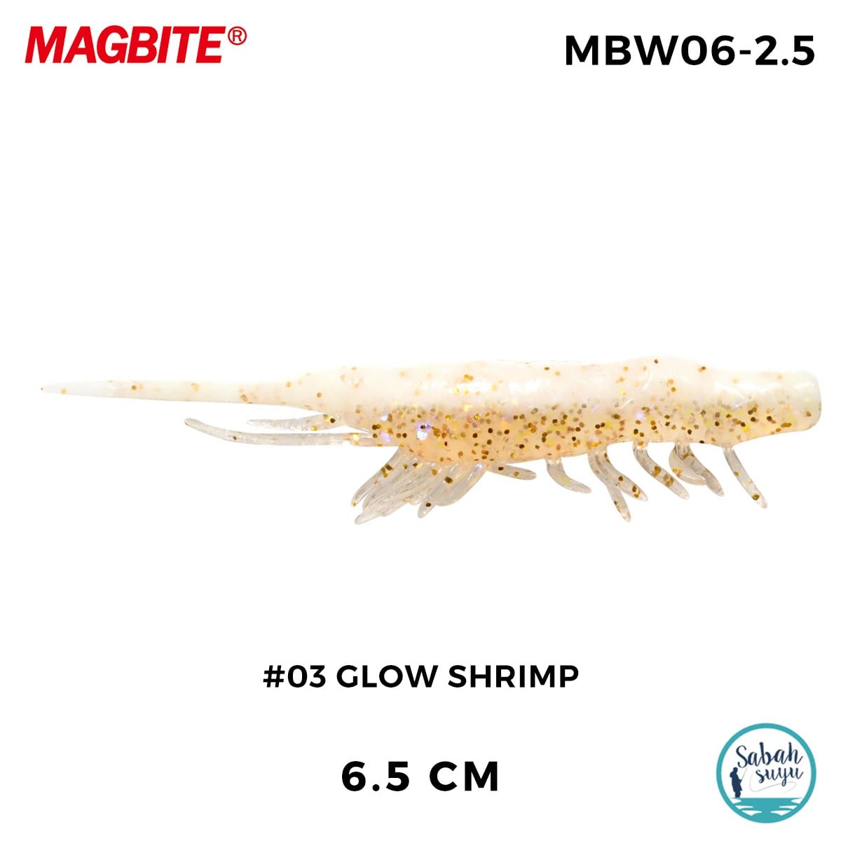 Magbite Snatch Bite Shrimp 6.5cm #03 Glow Shrimp (6 Adet)