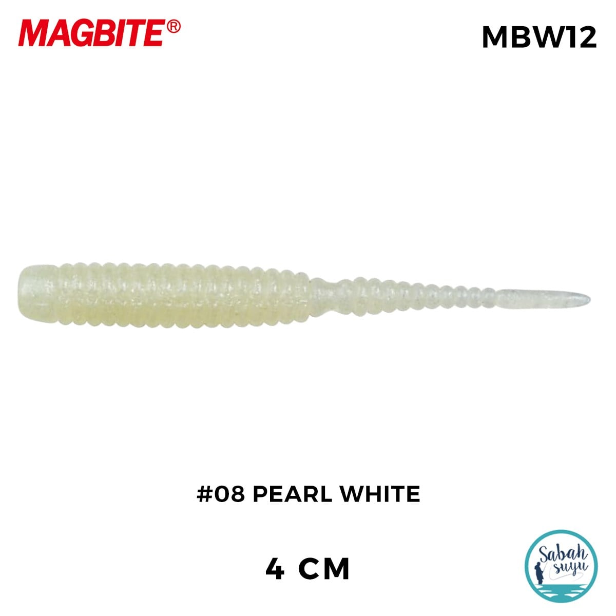 Magbite Stan 4cm #08 Pearl white Kokulu Silikon Yem (8 Adet)