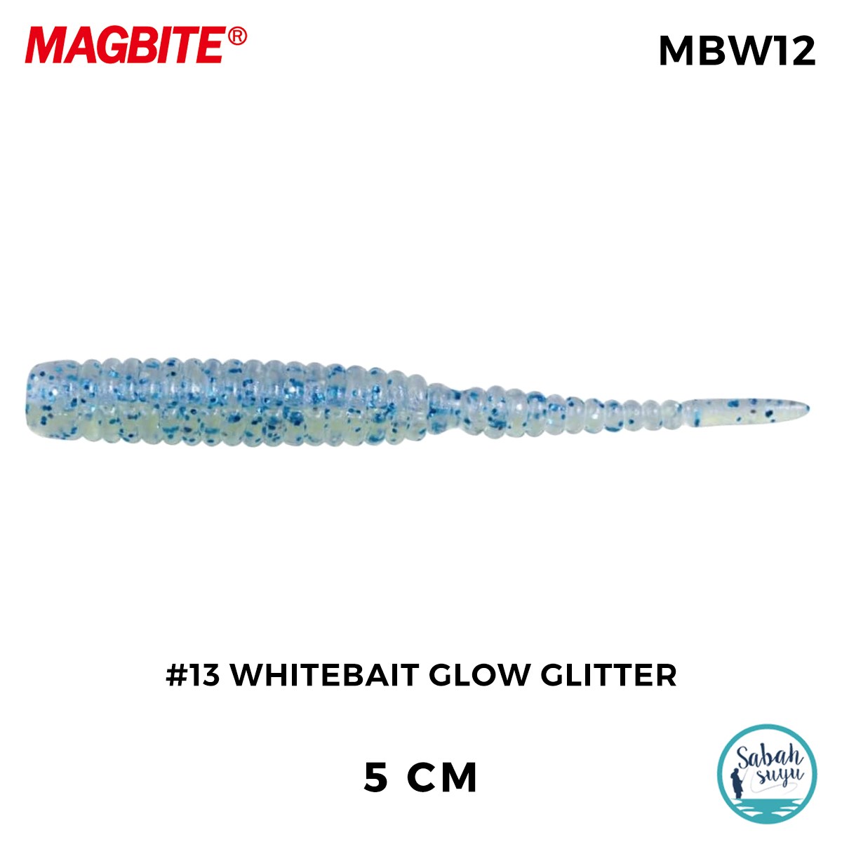 Magbite Stan 5cm #13 Whitebait Glow Glitter Kokulu Silikon Yem (8 Adet)