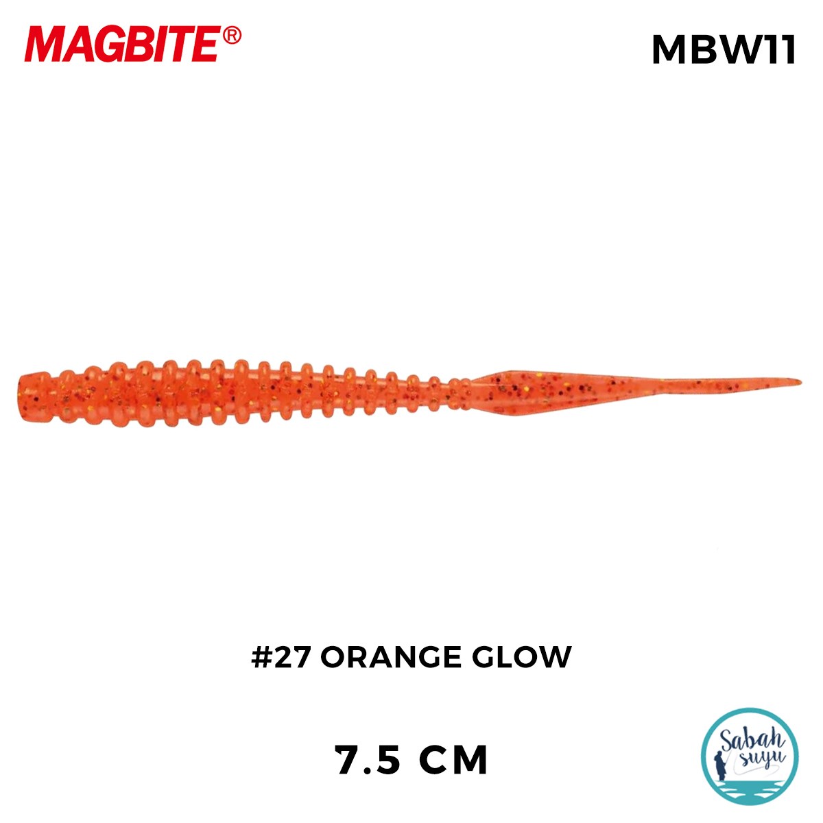 Magbite Tai Rubber Booty Boost 7.5cm #27 Orange Glow Kokulu Silikon Yem (6 Adet)