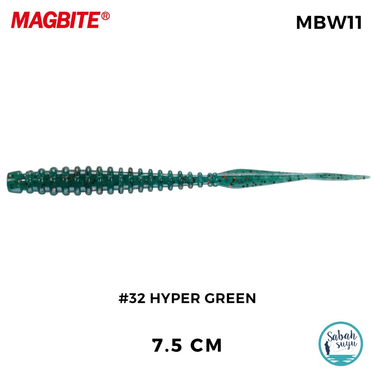 Magbite Tai Rubber Booty Boost 7.5cm #32 Hyper Green Kokulu Silikon Yem (6 Adet)