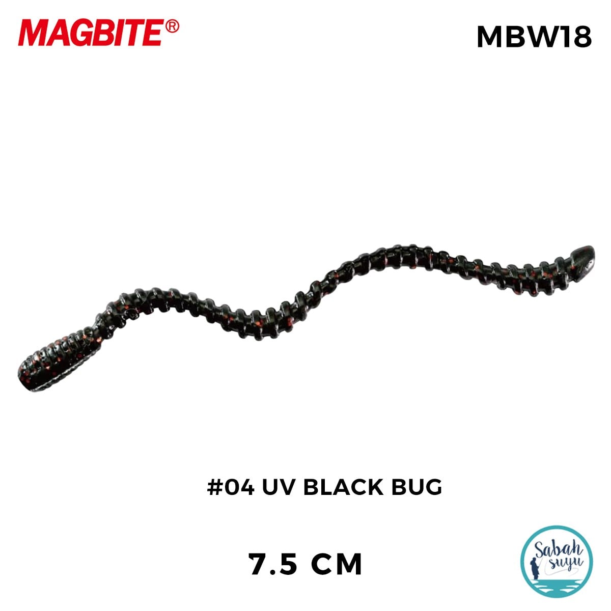 Magbite Tai Rubber Bug 7.5cm #04 UV Black Bug Kokulu Silikon Kurt (5 Adet)