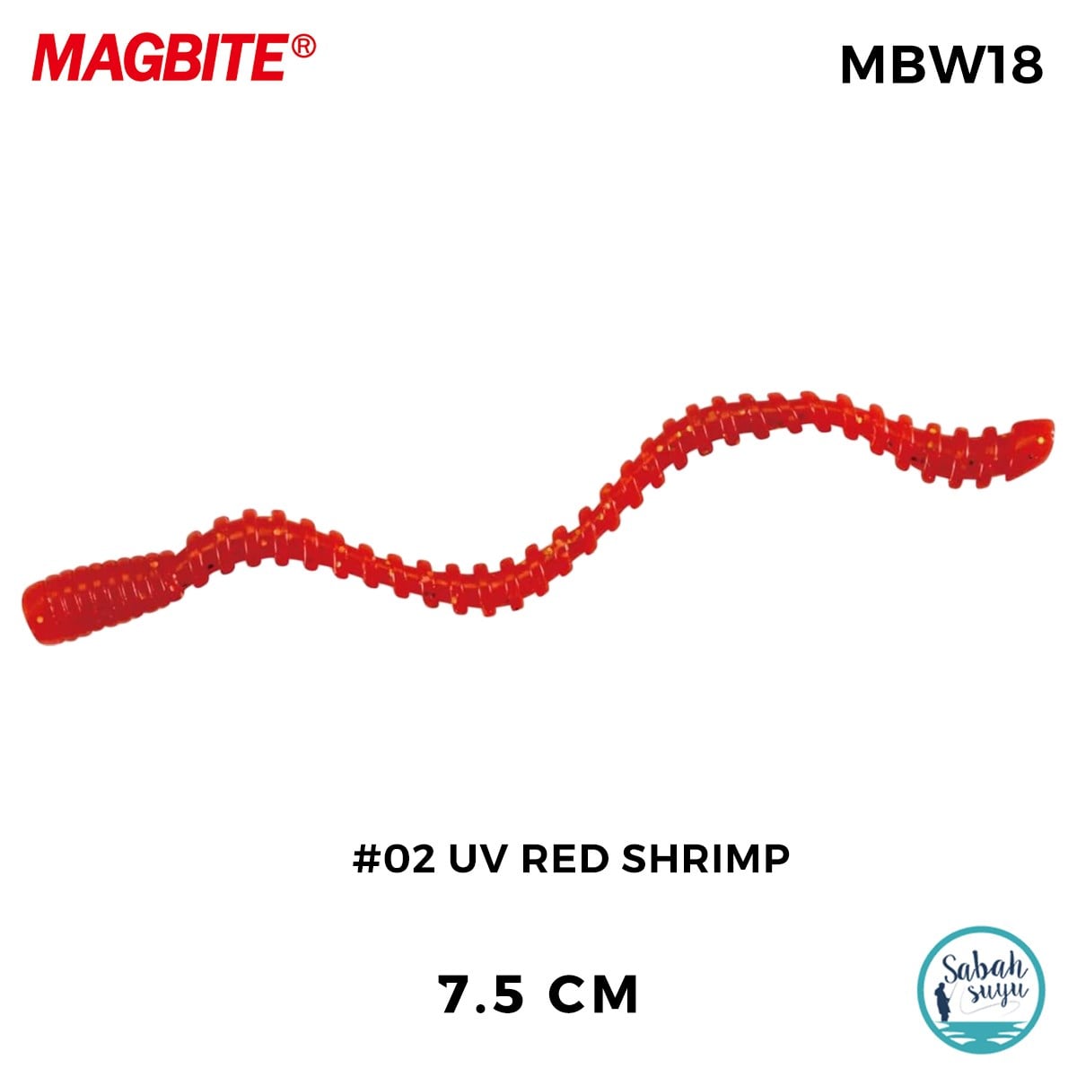 Magbite Tai Rubber Bug 7.5cm #02 UV Red Shrimp Kokulu Silikon Kurt (5 Adet)