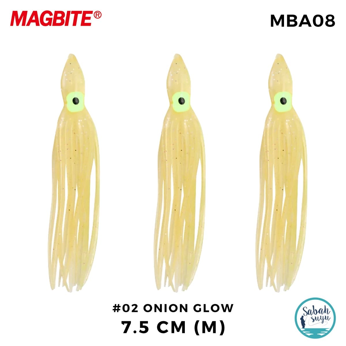 Magbite Tako Bait Silikon Ahtapot M 7.5cm #2 Onion Glow (3 Adet)