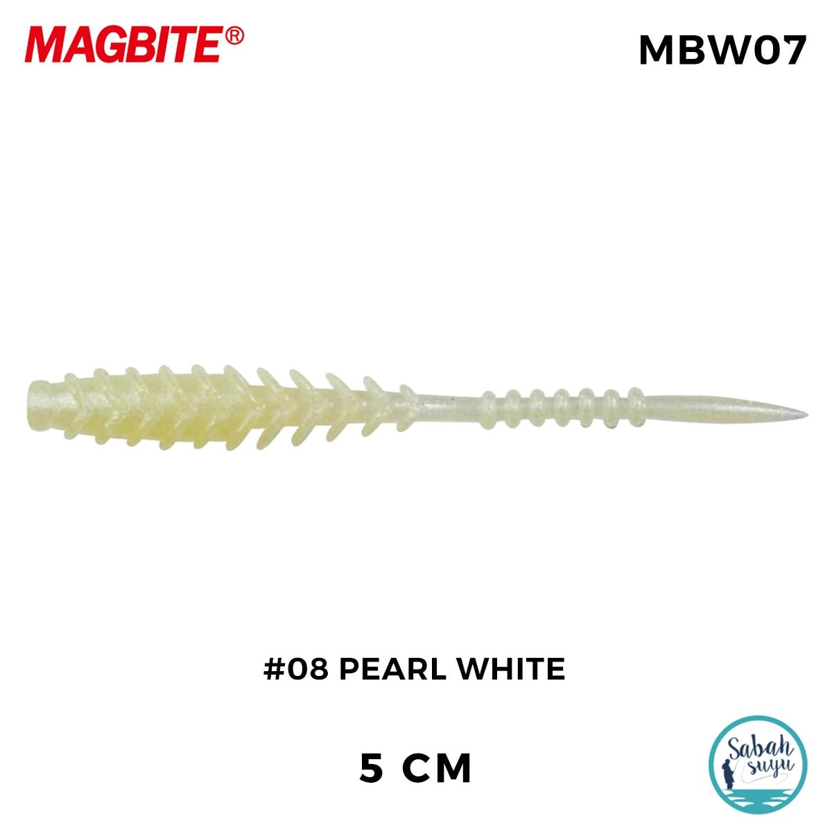 Magbite Vacuum Ring 5cm #08 Pearl White Kokulu Silikon Yem (8 Adet)