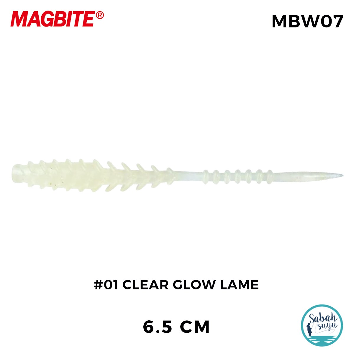 Magbite Vacuum Ring 6.5cm #01 Clear Glow Lame Kokulu Silikon Yem (8 Adet)