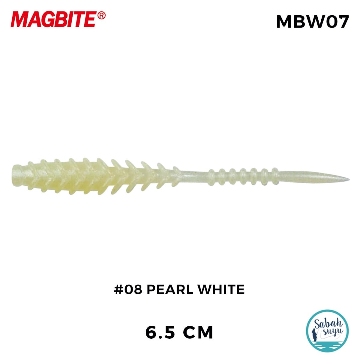 Magbite Vacuum Ring 6.5cm #08 Pearl White Kokulu Silikon Yem (8 Adet)