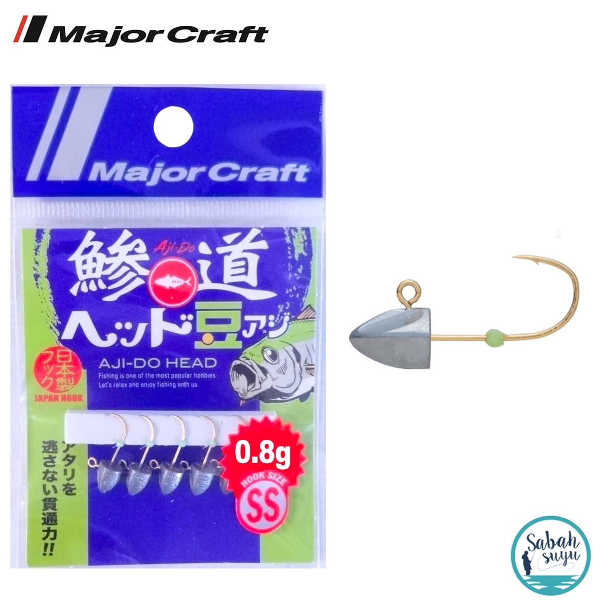 Major Craft Ajido Jighead 0.8gr - SS (5 Adet)