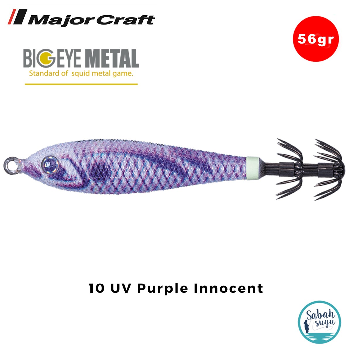 Major Craft Big Eye Metal Kalamar Zokası 56gr BEM-15 #10 UV Purple Innocent