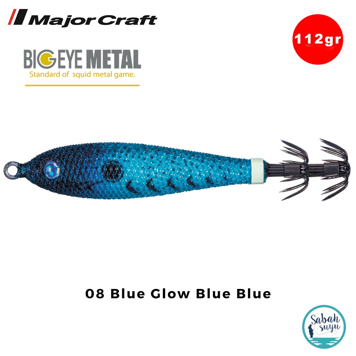Major Craft Big Eye Metal Kalamar Zokası 112gr BEM-30 #08 Blue Glow Blue Blue
