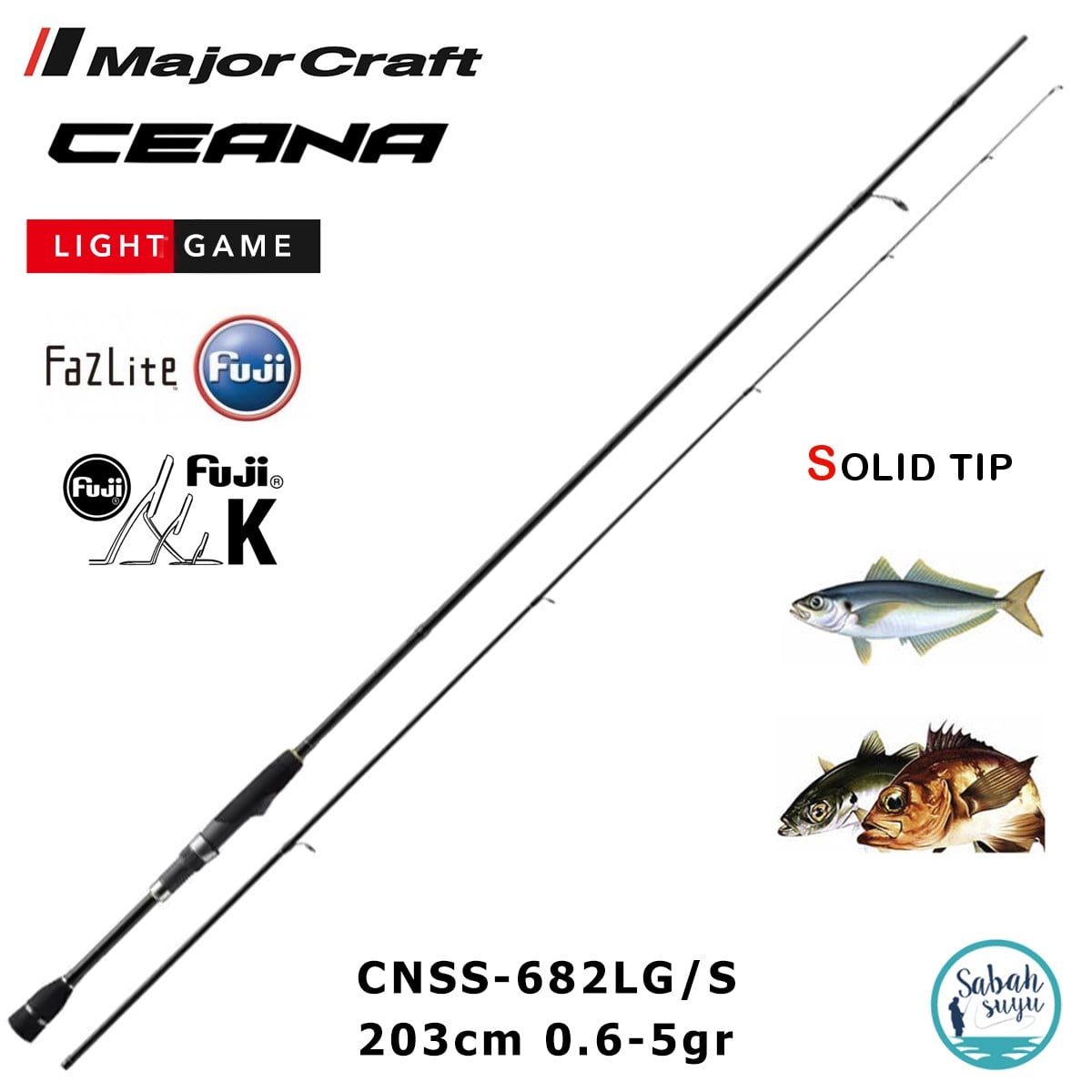 Major Craft Ceana CNSS-682LG/S Solid 2.03mt 0.6-5gr (2P) LRF Kamış