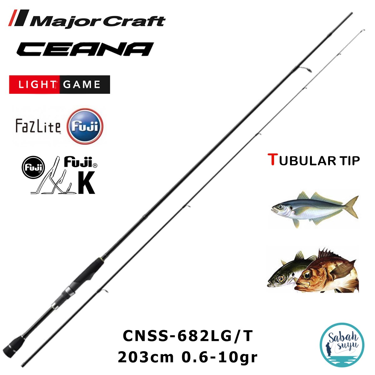 Major Craft Ceana CNSS-682LG/T Tubular 2.03mt 0.6-10gr (2P) LRF Kamış