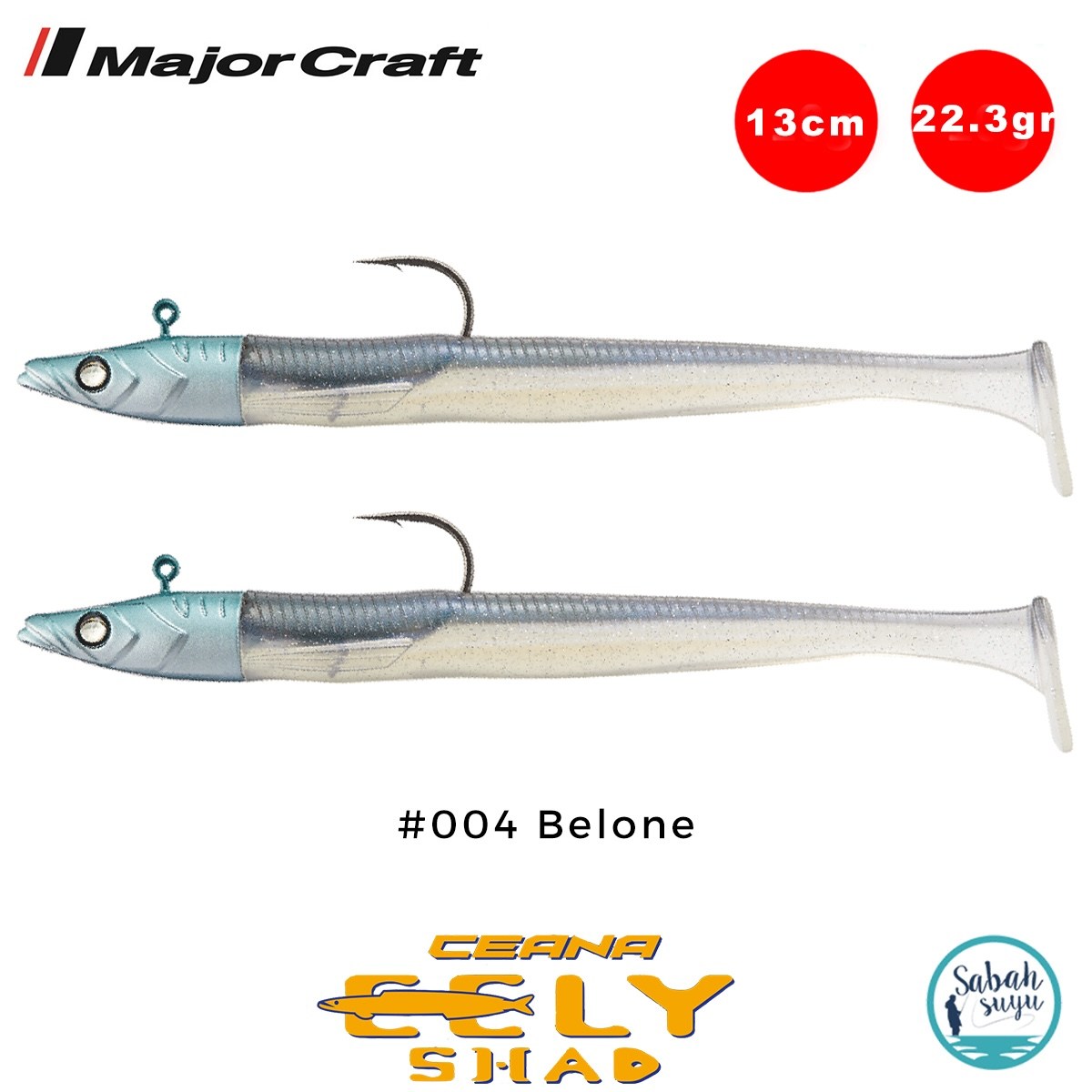 Major Craft Ceana Eely Shad CES-130 13cm 22.3gr Silikon Balık #004 Belone
