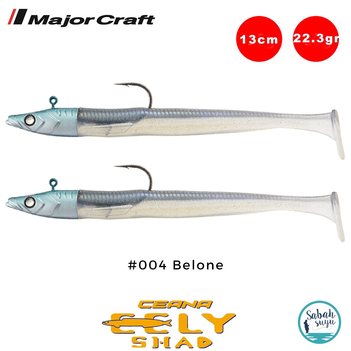 Major Craft Ceana Eely Shad CES-130 13cm 22.3gr Silikon Balık #004 Belone