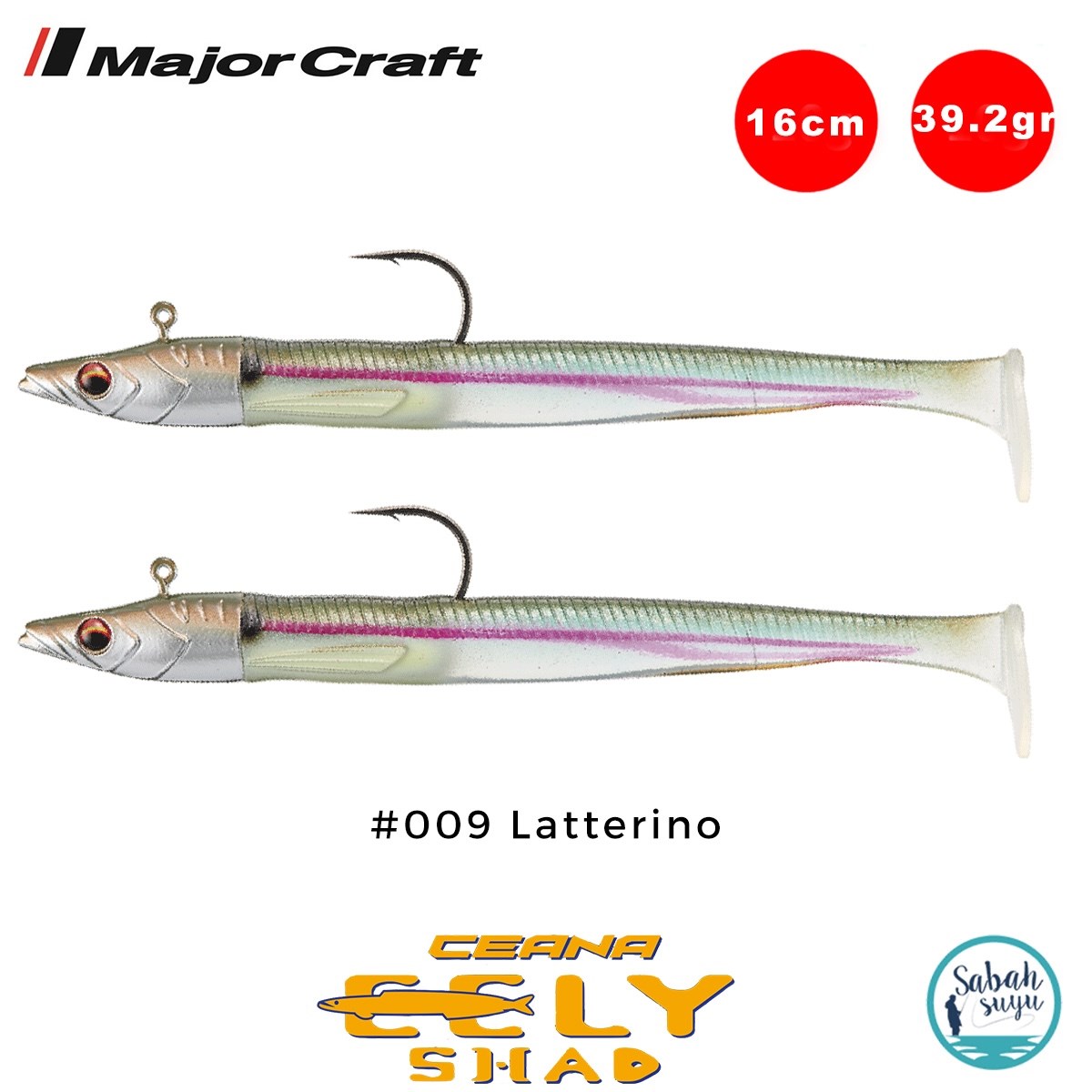 Major Craft Ceana Eely Shad CES-160 16cm 39.2gr Silikon Balık #009 Latterino