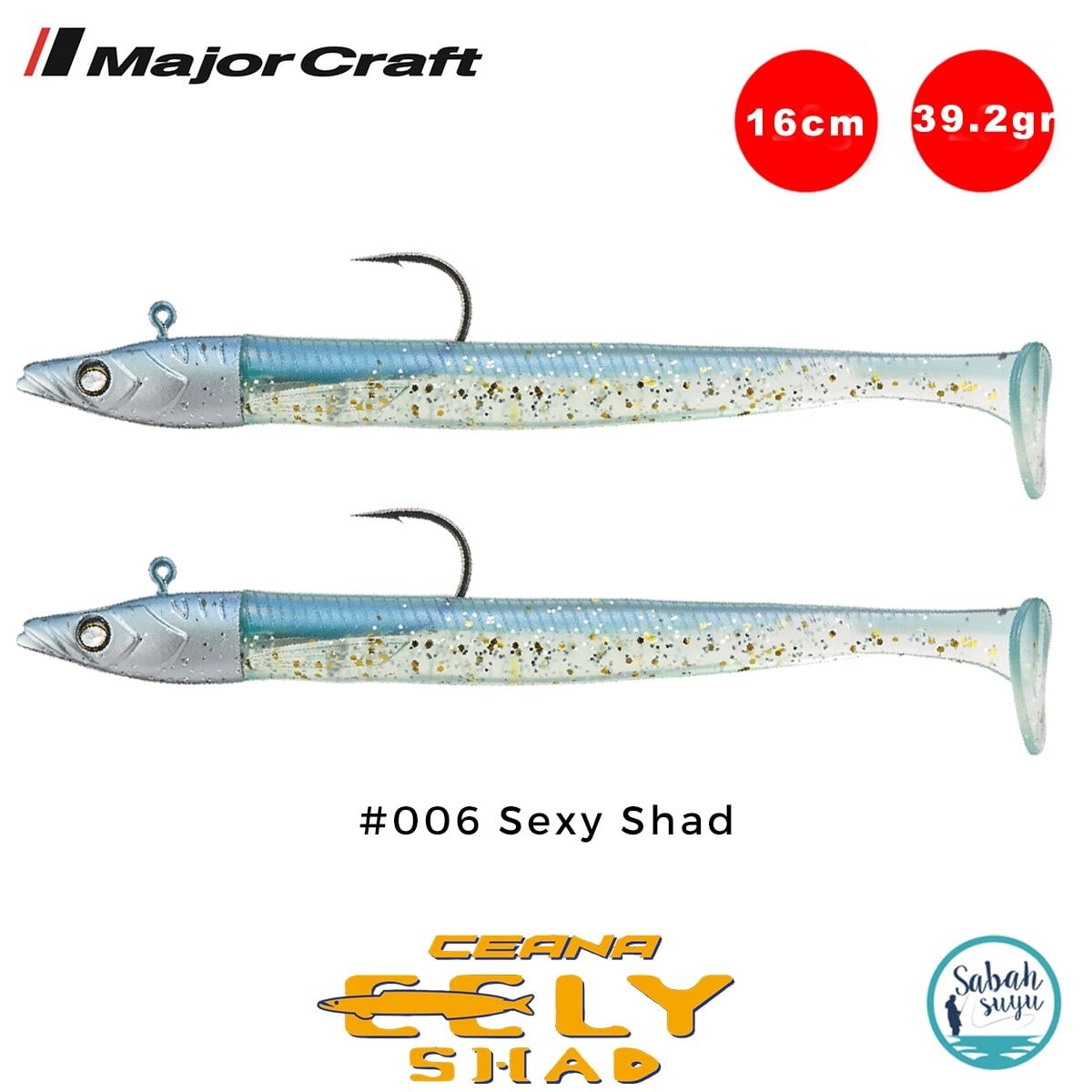 Major Craft Ceana Eely Shad CES-160 16cm 39.2gr Silikon Balık #006 Sexy Shad