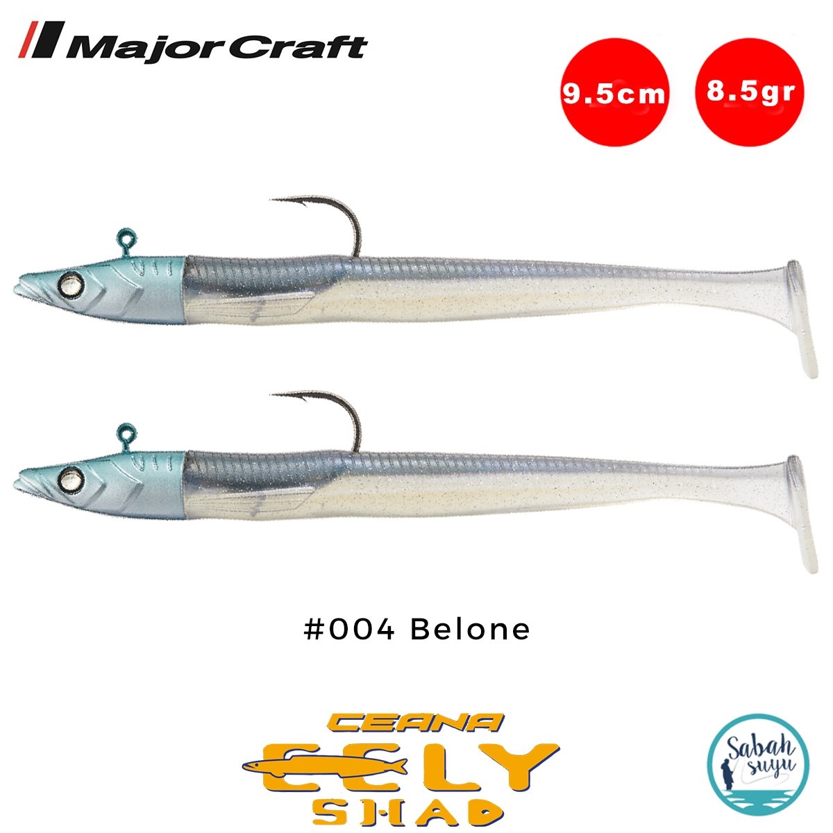 Major Craft Ceana Eely Shad CES-95 9.5cm 8.5gr Silikon Balık #004 Belone