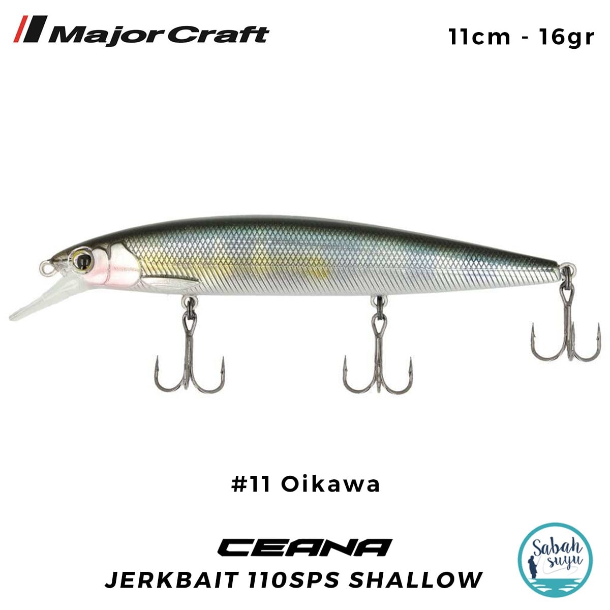 Major Craft Ceana Jerkbait 110SPS Shallow 11cm 16gr #11 Oikawa