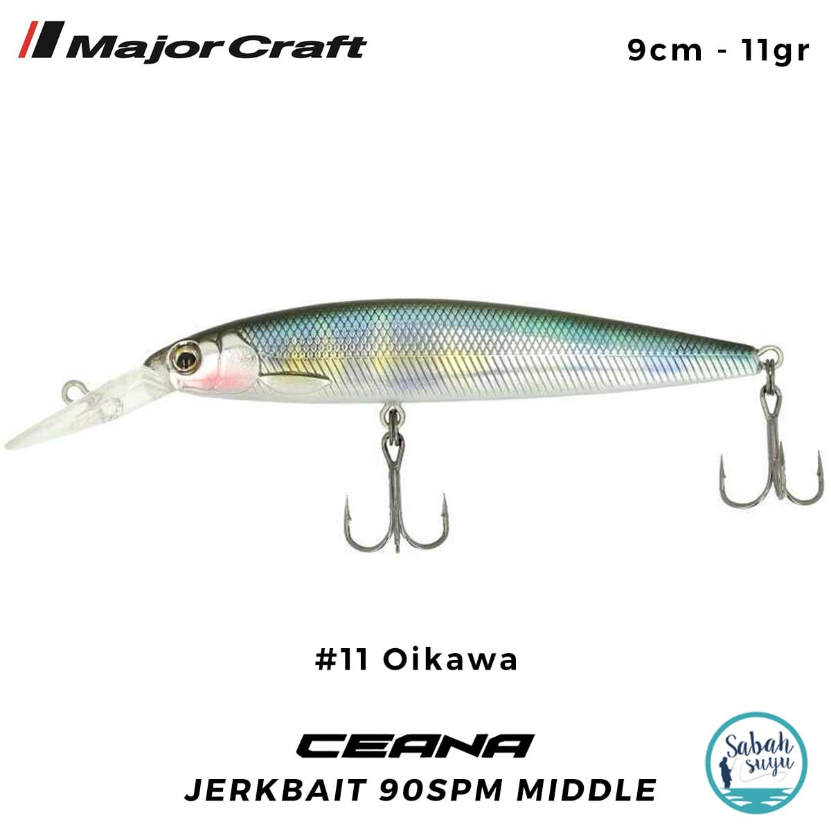 Major Craft Ceana Jerkbait 90SPM Middle 9cm 11gr #11 Oikawa