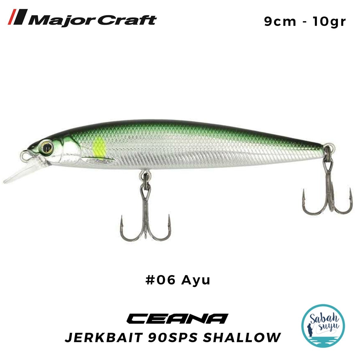 Major Craft Ceana Jerkbait 90SPS Shallow 9cm 10gr #06 Ayu