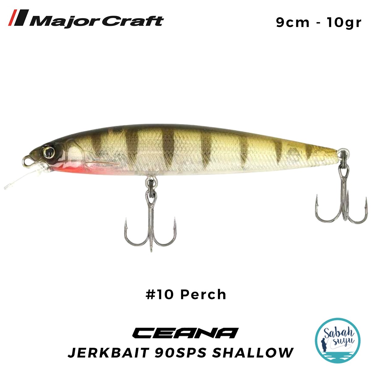 Major Craft Ceana Jerkbait 90SPS Shallow 9cm 10gr #10 Perch