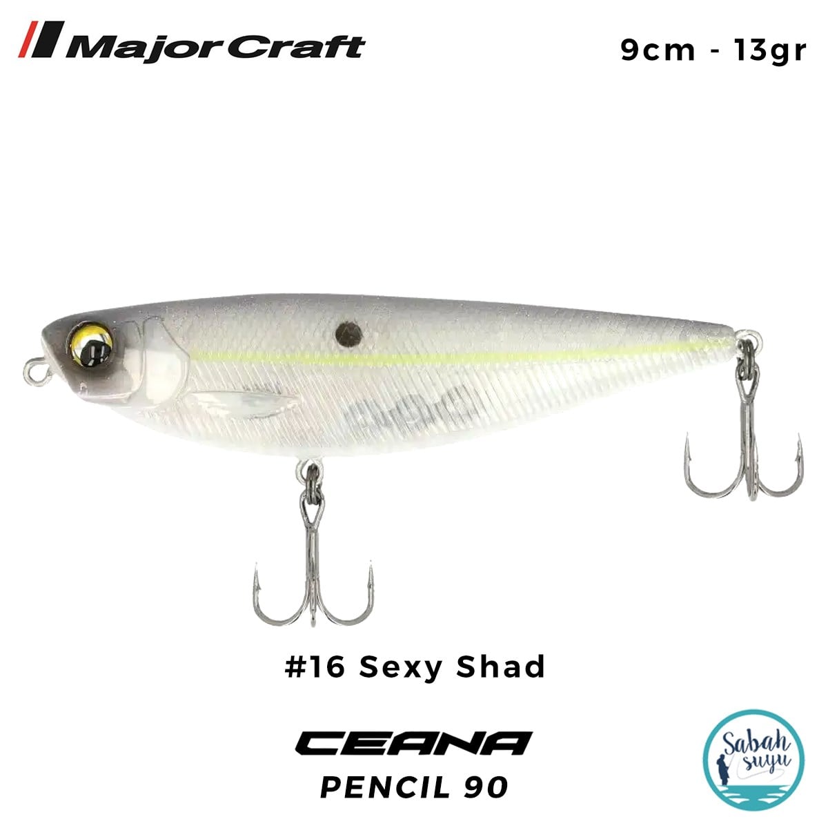 Major Craft Ceana Pencil 90 9cm 13gr #16 Sexy Shad