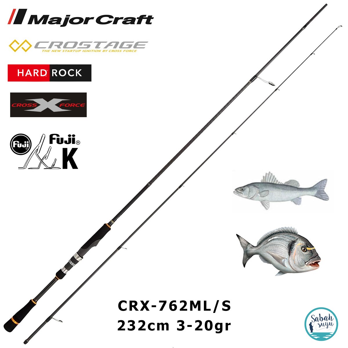 Major Craft Crostage CRX-762ML/S Hard Rock 232cm 3-20gr (2P) Spin Kamış