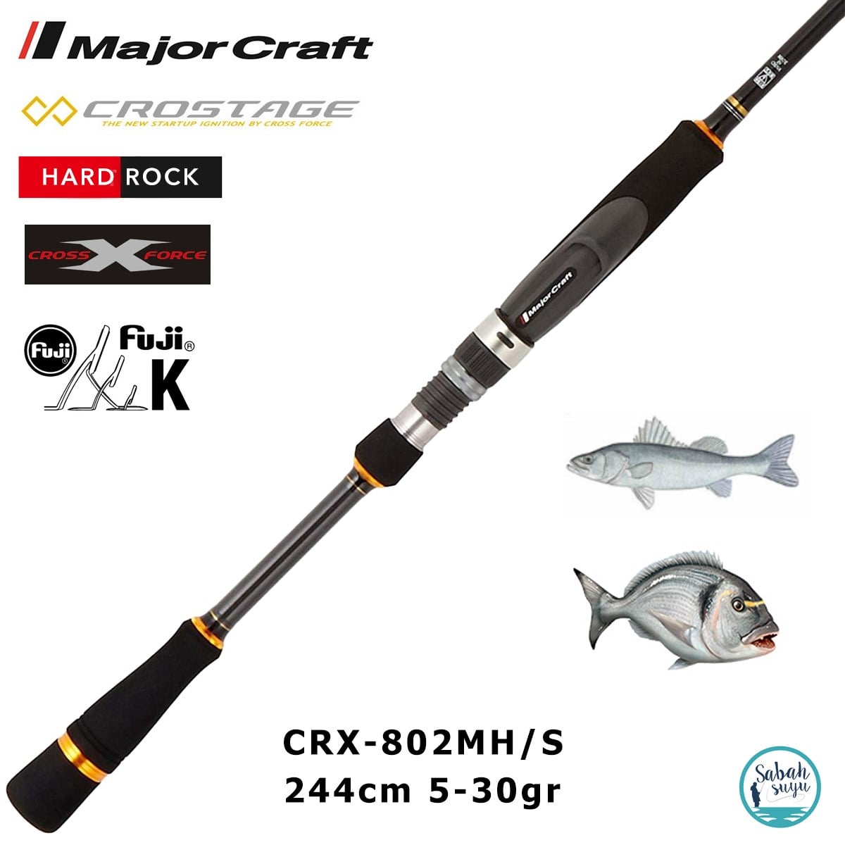 Major Craft Crostage CRX-802MH/S Hard Rock 244cm 5-30gr (2P) Spin