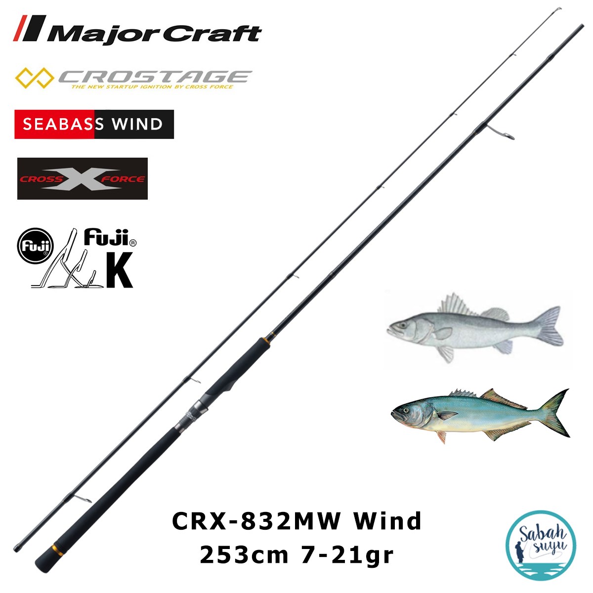 Major Craft Crostage CRX-832MW Wind 2.51mt 7-21gr (2P) Spin Kamış