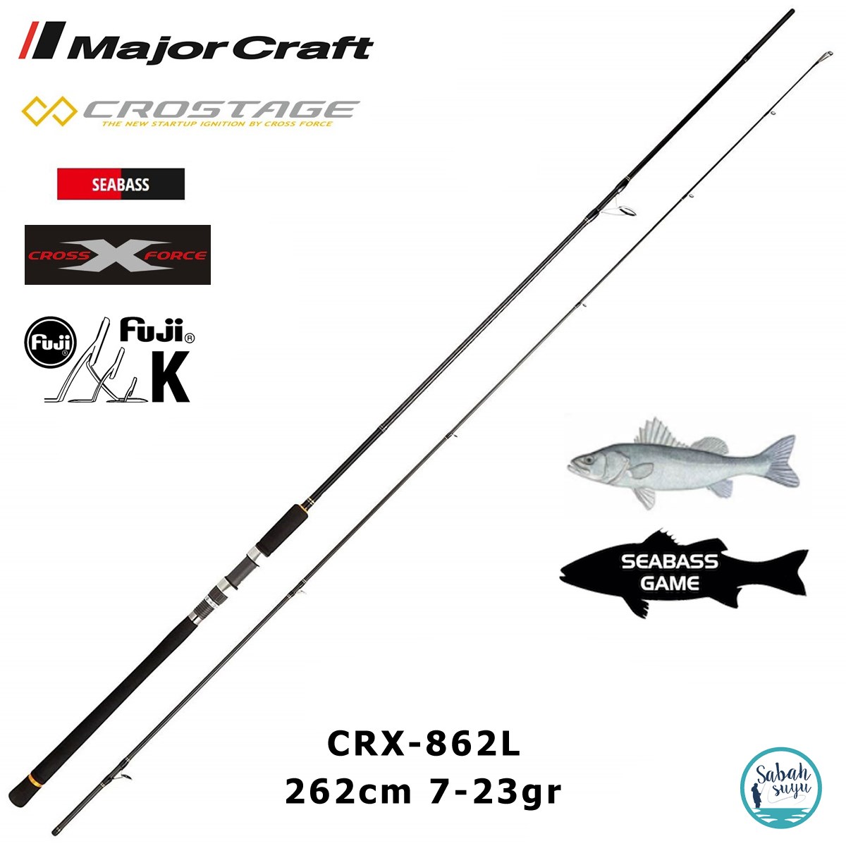Major Craft Crostage CRX-862L Seabass 262cm 7-23gr (2P) Spin Kamış