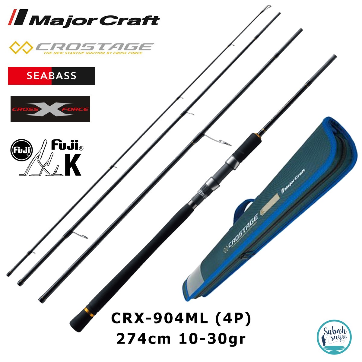 Major Craft Crostage CRX-904ML 2.74mt 10-30gr (4P) Spin Kamış Seyahat Tipi