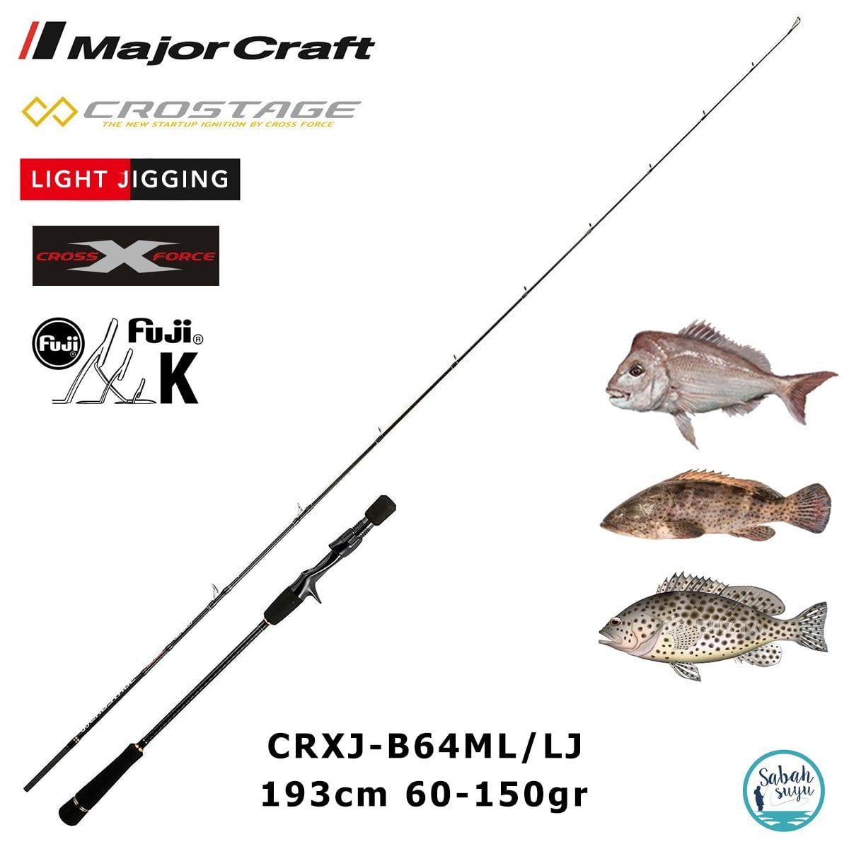 Major Craft Crostage CRXJ-B64ML/LJ 193cm 60-150gr (S2P) Tetikli Light Jigging Kamış