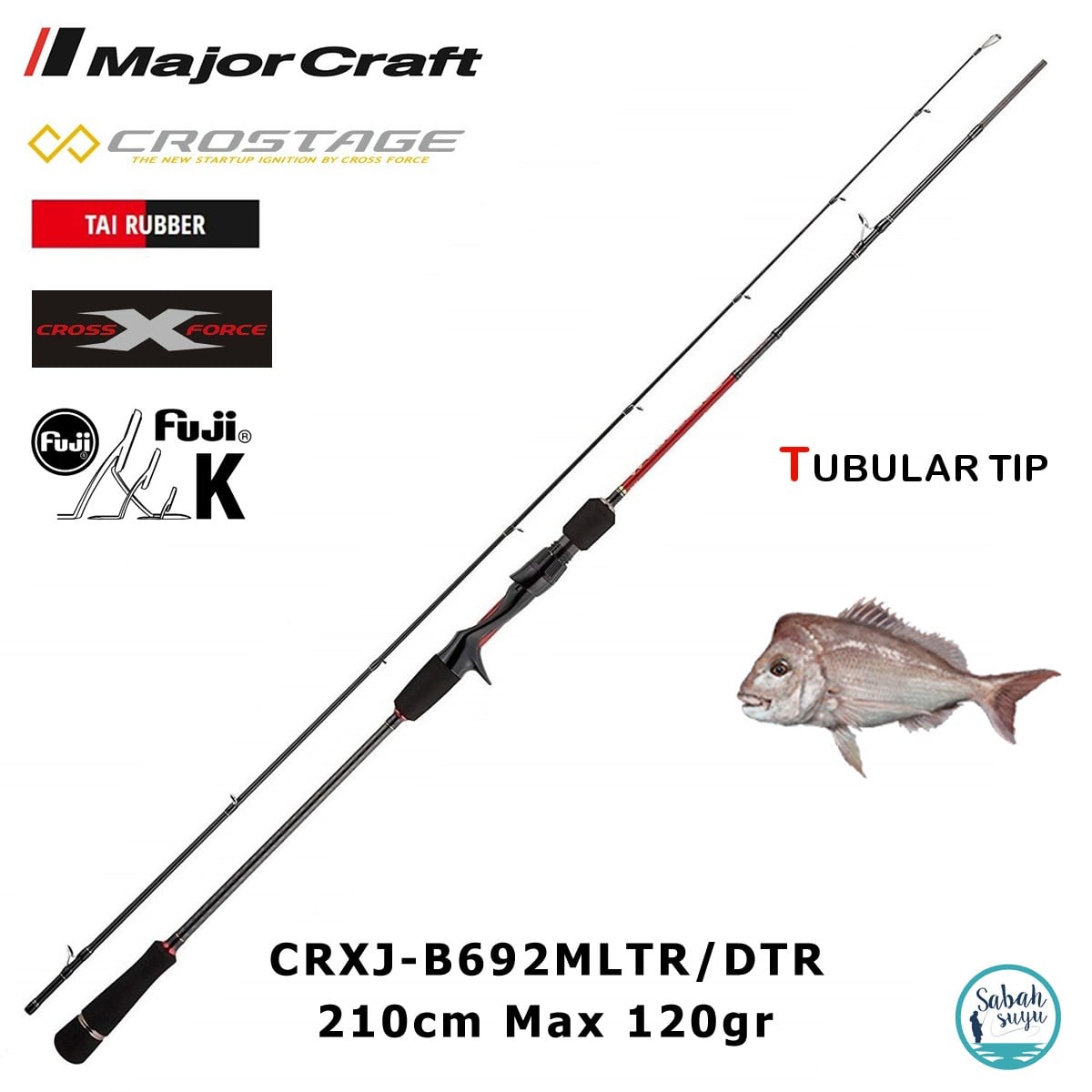 Major Craft Crostage CRXJ-B692MLTR/DTR 210cm Max 120gr (2P) Tetikli Tai Rubber Kamış