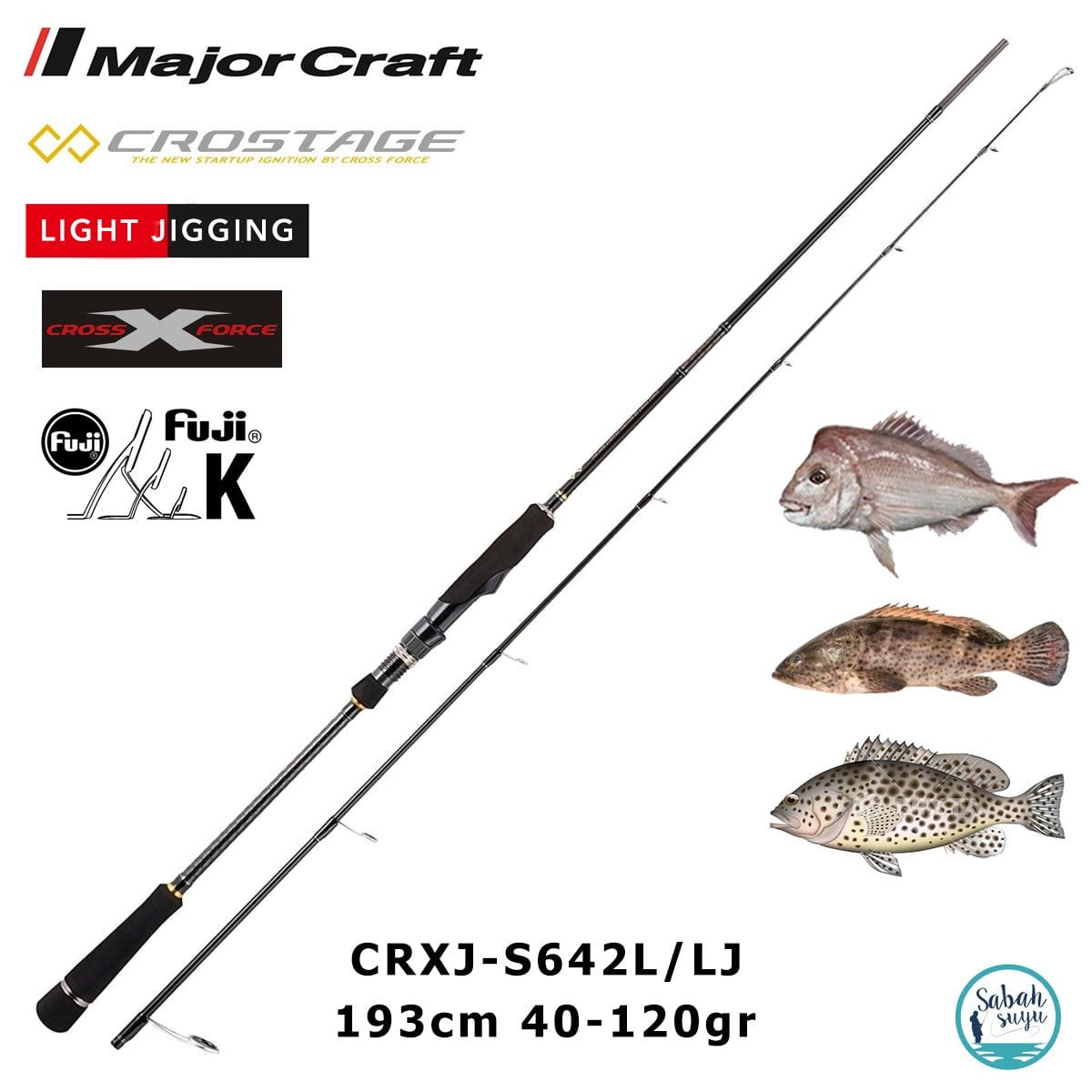 Major Craft Crostage CRXJ-S642L/LJ 193cm 40-120gr (2P) Light Jigging Kamış