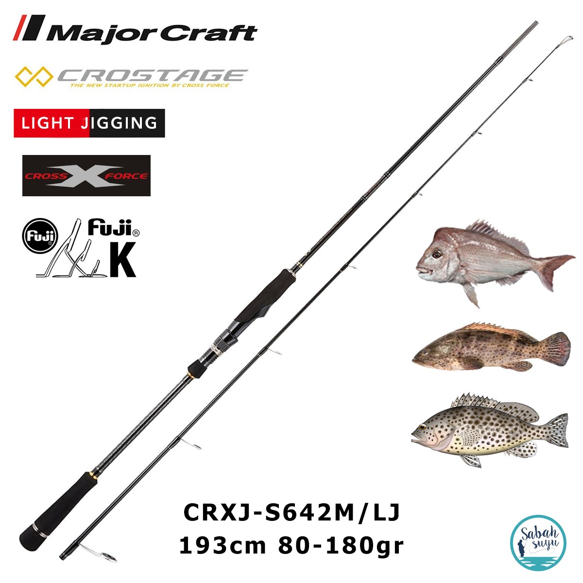 Major Craft Crostage CRXJ-S642M/LJ 193cm 80-180gr (2P) Light Jigging Kamış