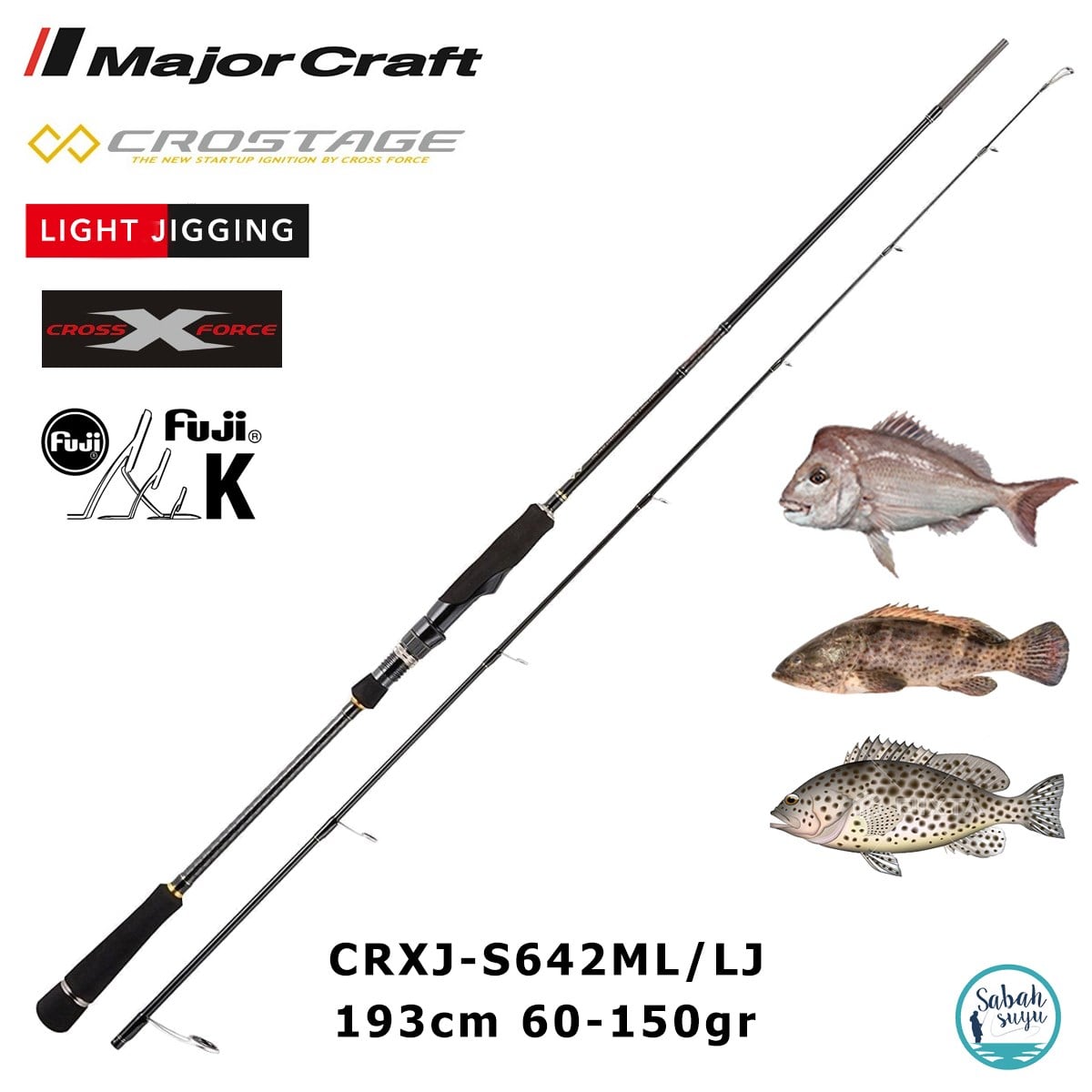 Major Craft Crostage CRXJ-S642ML/LJ 193cm 60-150gr (2P) Light Jigging Kamış
