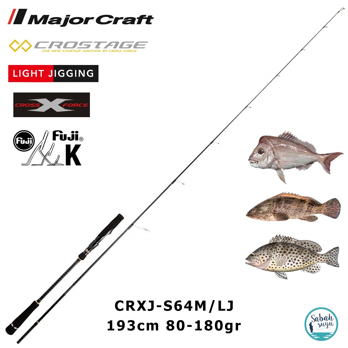 Major Craft Crostage CRXJ-S64M/LJ 193cm 80-180gr (S2P) Light Jigging Kamış