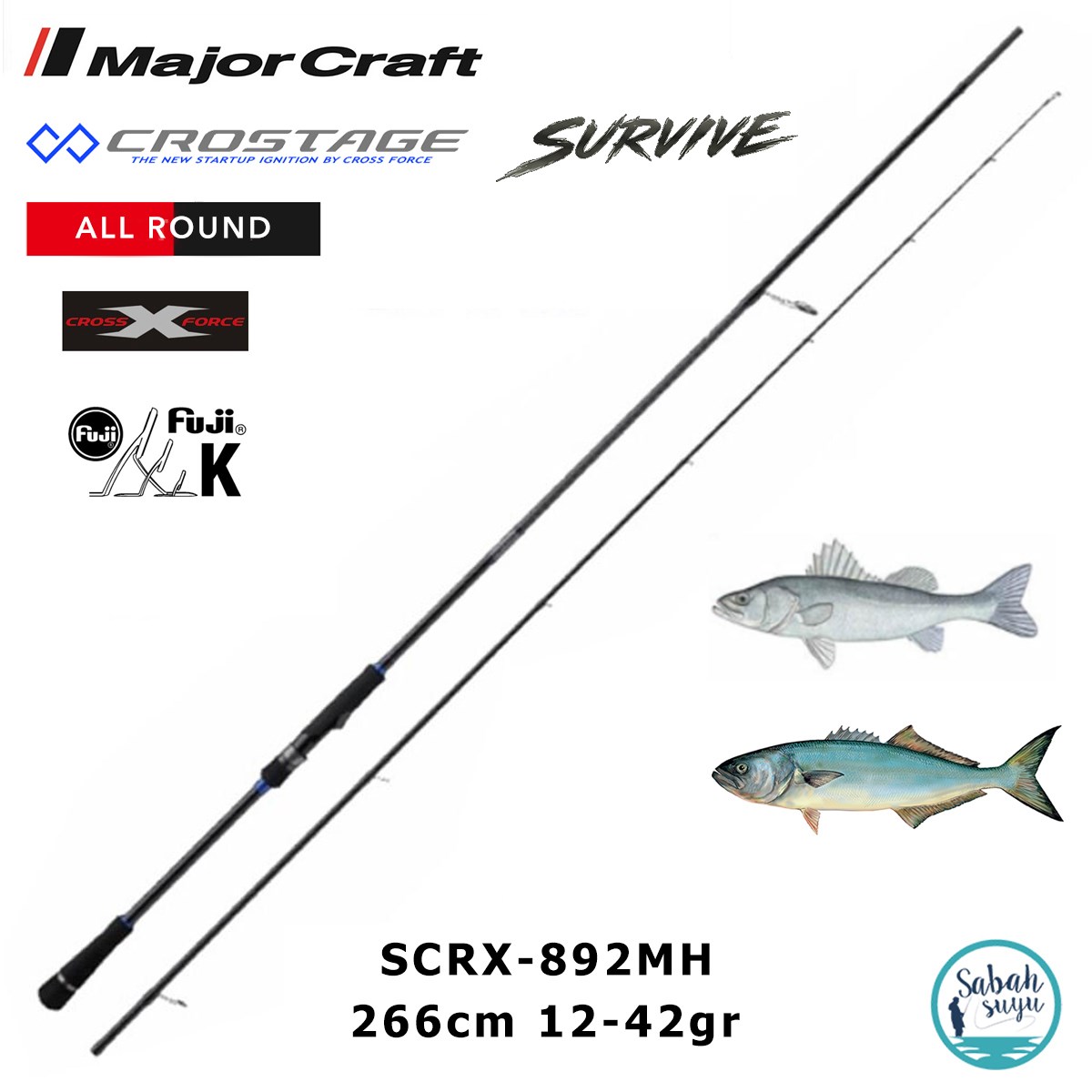 Major Craft Crostage Survive SCRX-892MH Allround 2.66mt 12-42gr (2P) Spin Kamış