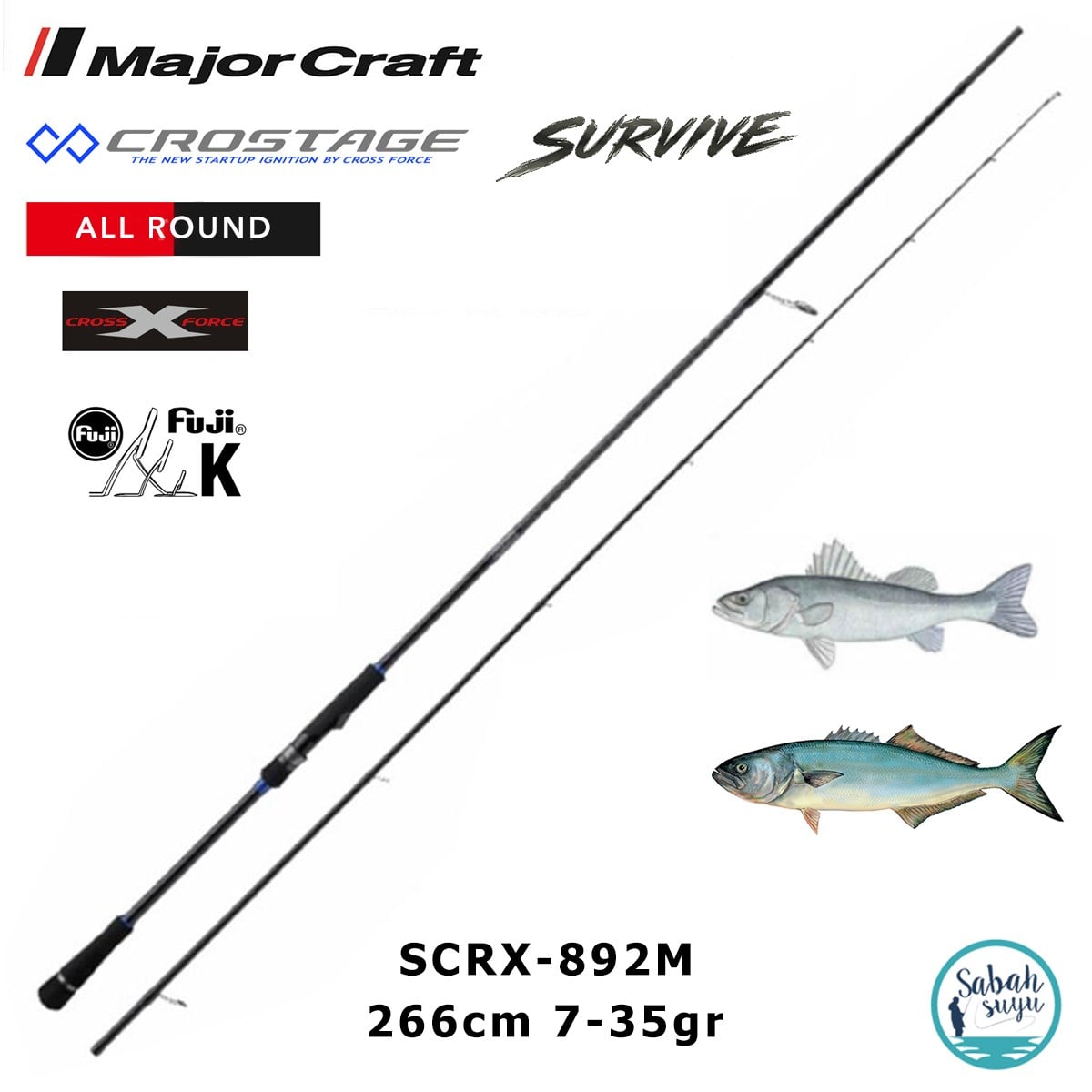 Major Craft Crostage Survive SCRX-892M Allround 2.66mt 7-35gr (2P) Spin Kamış