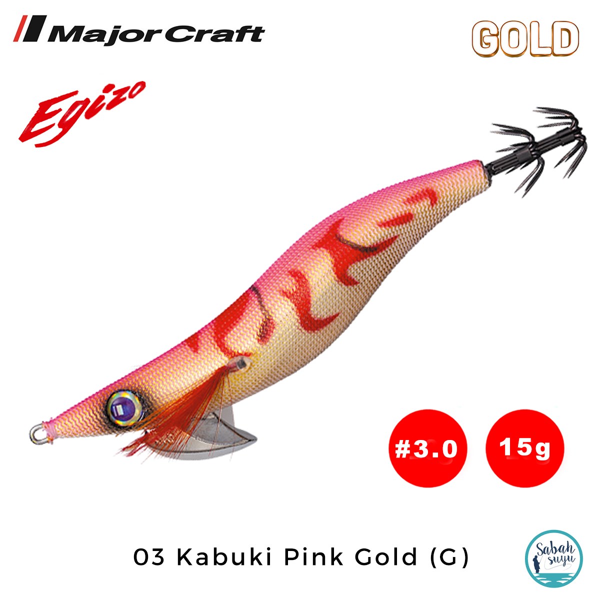 Major Craft Egi Sutte Kalamar Zokası EGZ-3.0 15gr #03 Kabuki Pink (G)