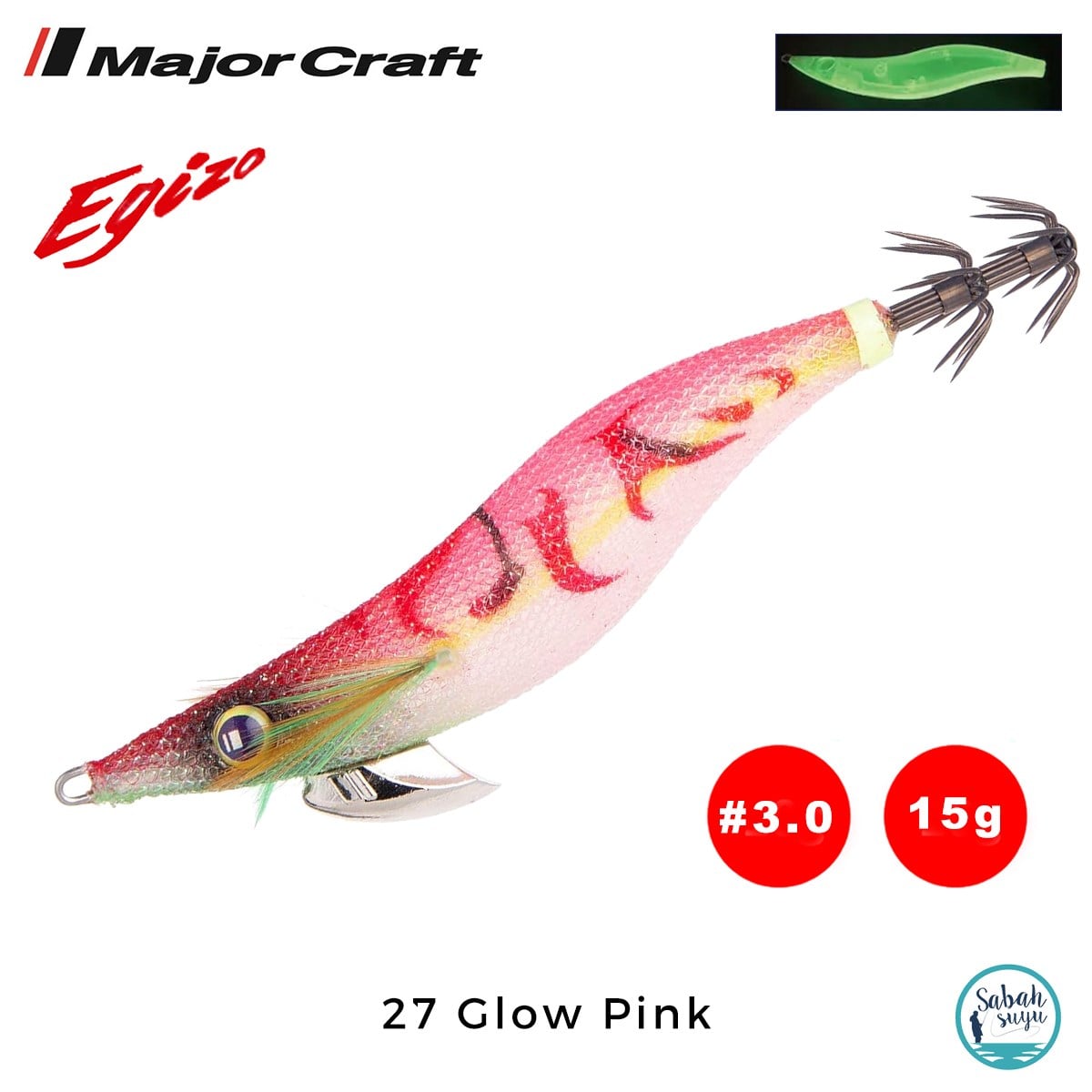 Major Craft Egi Sutte Kalamar Zokası EGZ-3.0 15gr #27 Glow Pink